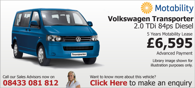 VW Transporter 2.0 TDi 84ps Diesel Motability