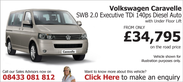 VW Caravelle SWB 2.0 Executive TDi 140bhp Diesel Auto UFL
